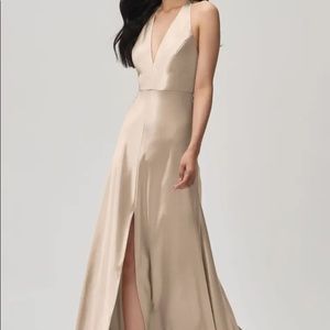 NWT Jenny Yoo Pale Gold Corinne Bridesmaid Dress